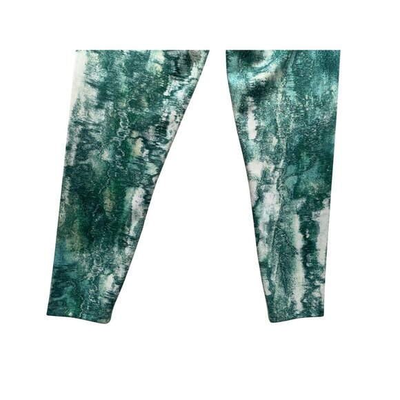Saucony Womens Scout Series Leggings M Green Watercolor Pattern - Picture 12 of 12
